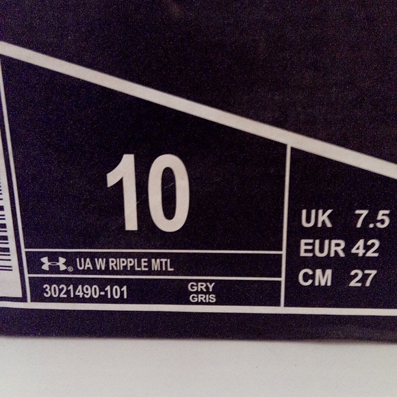 New Under Armour With Ripple MTL Grey Women's Size US 10 - Picture 16 of 17